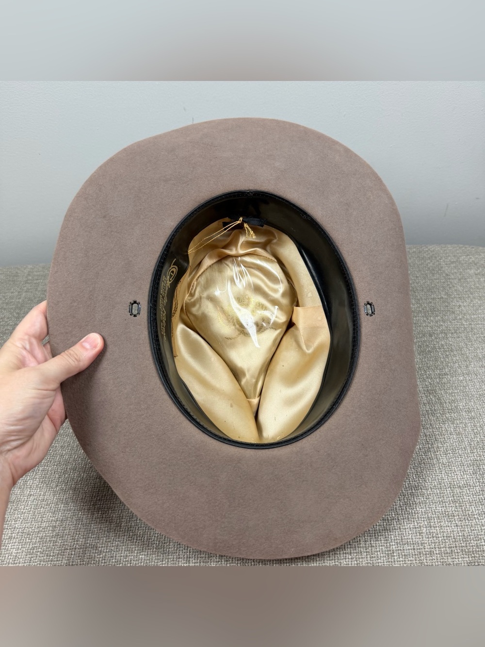 Charlie 1 Horse Men’s Cowboy Western Rodeo Tan Suede Raccoon Silver Concho 7 3/8 - Picture 9 of 15